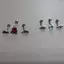 PNPIA- Thời Trang Tính Khí Xanh Đỏ Zircon Cánh Xương Tai Bông Tai Móng Tay Dành Cho Nữ Trang Sức Phụ Kiện Quà Tặng