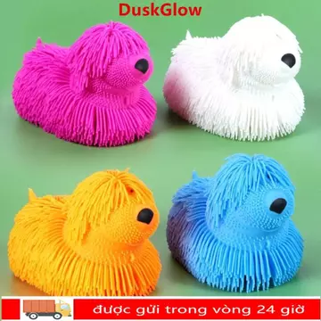 Đồ chơi cảm giác DUSKGLOW, Đồ chơi giảm căng thẳng hỗ trợ lo âu dễ thương, Đồ chơi giải nén thỏ PVC cho chó Đồ trẻ em