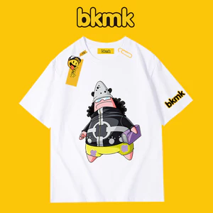 Chất Lượng Cao Bán Áo Sơ Mi Thường Ngày BKMK In Hình Hoạt Hình Mỹ Rời 100% Cotton Cổ Tròn Áo Thun Unisex Hàng Sẵn Có