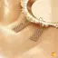 Bông tai thả bằng thép không gỉ với thiết kế hình học mạ bạc và vàng để làm việc mới