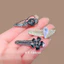 Cảm Thấy Kim Cương Giả Tóc Sáng Bóng Tinh Tế Nổ Bên Kẹp Tóc Sang Trọng Mỏ Vịt Kẹp Top Kẹp Phụ Kiện Tóc 4XOU