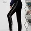 DELMER Leisure Long Lanh Quần, Quần Hậu Cung Siêu Co Giãn Quần Legging Lấp Lánh, Quần Legging Eo Cao Làm Dày Mũi Khoan Sáng Cao Cấp Pha Lê Chiều Dài Đến Mắt Cá Chân Quần Đáy Văn Phòng