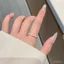 Huayang Sweet Girl ins Vòng Tròn Trơn Dầu Nhỏ Giọt Vòng Tròn, Nhẹ Nhàng Phù Hợp Mềm Mại Dễ Thương Nhẫn Tính Khí Cho Bé Gái