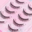 C Curl Anime Manga Lasshes - Lông mi giả ngắn màu đen có thể tái sử dụng cho ngày cưới dự tiệc