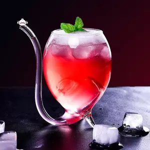 Maybest Whisky Glass Chịu Nhiệt Suing Juice Ống Uống Sữa Ống Hút Ly Sáng Tạo Cốc Thủy Tinh Chất Lượng Cao {VN}