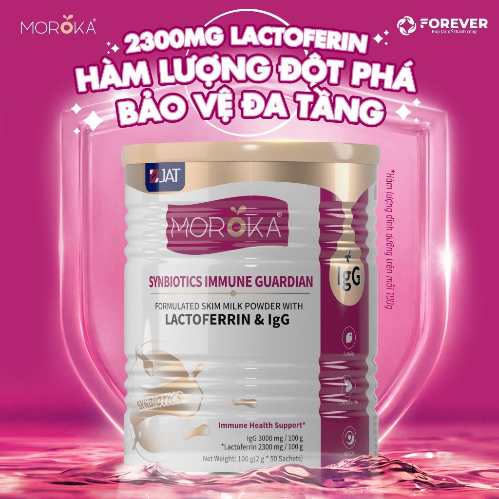Sữa bột Moroka hỗ trợ tăng đề kháng cho bé