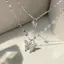 HFSHY Thời Trang Sáng Bóng Bướm Nelace Nữ Tinh Tế Hai Lớp Xương Đòn Dây Xích Thoáng Mát Ne Cho Nữ Trang Sức Quà Tặng VN