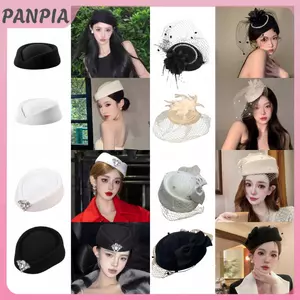 PNPIA - Mũ Fedora và Pillbox Vintage Kim Cương Giả Cứng, Phù Hợp Đi Tiệc và Ngày Thường