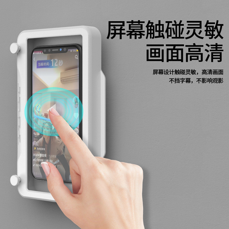 Phòng Tắm Chống Thấm Nước Chống Sương Mù Giá Đỡ Điện Thoại Nghe Bài Hát Xem TV Phim Truyền Hình Nhà Bếp Đục Lỗ Kệ NK65
