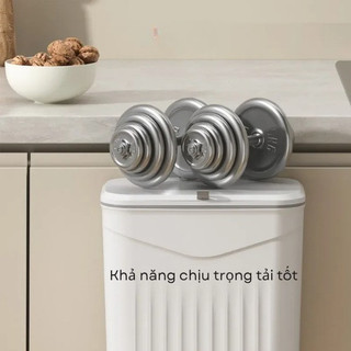 Thùng Rác Treo Tủ Bếp 12L Nắp Lật Tiện Lợi, Dán Tường/Nhanh Gọn, Không Cần Khoan
