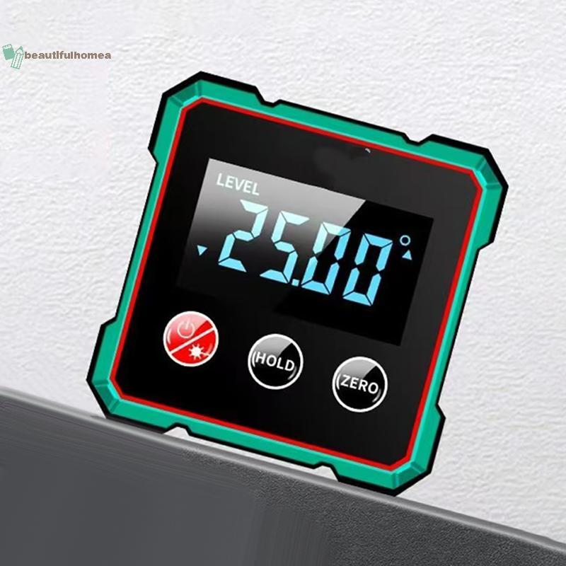 BeautifulHomeA 360° Công cụ tìm góc kỹ thuật số từ tính với thước đo Laser điện tử Type-C Sạc LCD Công cụ đo lường điện tử VN