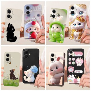 Dành Cho Tecno Spark Go 2 Ốp Lưng KM4 Sáng Tạo Thỏ Mèo Hoạt Hình Bao Silicon Mềm Chống Rơi Vỏ Điện Thoại Cho Tecno Spark Go2 2S Vỏ