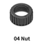 Bộ chuyển đổi cố định đai ốc buộc chặt đầu bằng nhựa Treeling 17mm cho giá đỡ máy ảnh