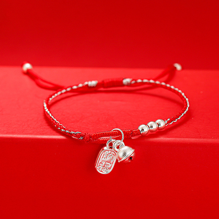 Vòng tay dây màu đỏ may mắn 999 Sterling