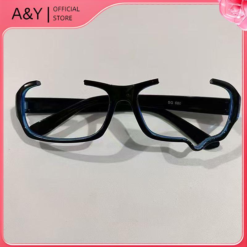A & Y Anime Y2K Cosplay Kính Không Ống Kính Unisex - Giọt Nước Mắt Trang Điểm và Phụ Kiện