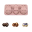 Exhila 3 Khoang Khuôn Bánh Mousse Silicon Hình Đậu Phộng Cho Sinh Nhật Và Tập Hợp Món Tráng Miệng Khuôn Bánh Pudding Dụng Cụ Nướng Bánh