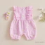 Bé Gái Sọc Daisy Romper Tay Bay Cổ Tròn Dễ Thương Mùa Hè Mùa Xuân Quần Áo
