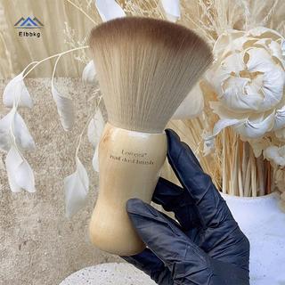 ELBBKG Fluffy Nail Art Dust Brush Tay cầm bằng gỗ tròn Dụng cụ làm sạch móng tay cho Salon mới