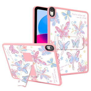 Vỏ cứng Frosted Stand Tuya Blue Butterfly cho IPad Mini 4 5 6 7 8 9 10 11 12 A16 A19 A17Pro A17 Pro Air 2 3 4 5 6 7 8 10.9 "10.2" Pro11 Pro12,9 Air M2 M3 M4 M5