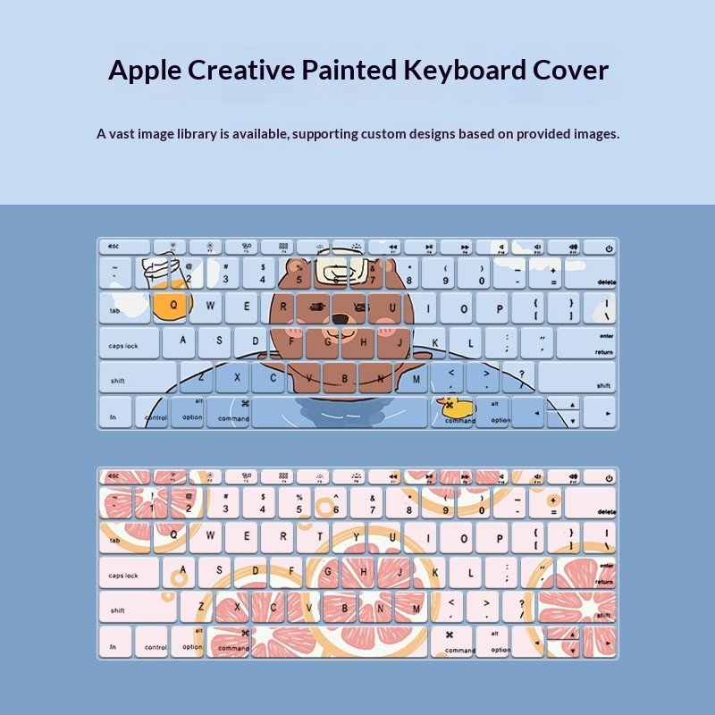 Miếng Lót Silicon Bàn Phím Macbook Pro Bảo Vệ Chống Bụi, Họa Tiết Hoạt Hình | KTAP - World of decals