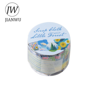 JIANWU Vải Phế Liệu Rừng Nhỏ Series Vintage Cây Hoa Phong Cảnh Chất Liệu Cắt Băng Washi Sáng Tạo Tạp Chí Văn Phòng Phẩm