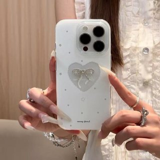 Ốp Điện Thoại Thích Hợp Cho iPhone 7 8 X XS XR XSMAX 11 12 13 14 15 16 17 Pro max Plus Air Nơ Ba Chiều Trái Tim Rỗng Chống Sốc Vỏ Bảo Vệ Bao Gồm Tất Cả SIFJ