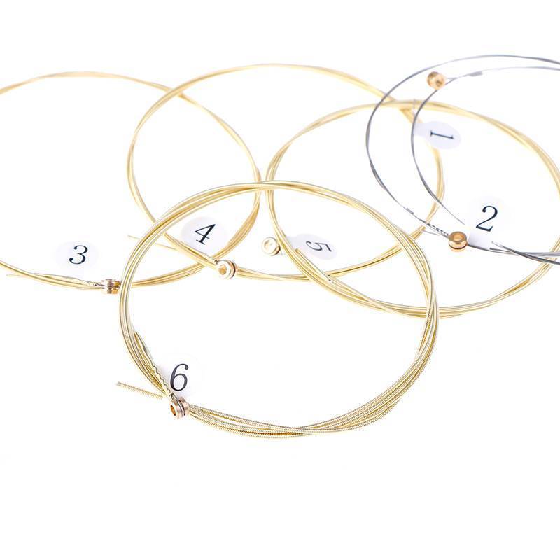 [T & O-t] 1 Bộ 6 Dây Đàn Guitar Thép Mạ Niel Cho Đàn Guitar Acoustic [Mới]