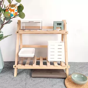 CANAMEK Gỗ Để Bàn Lưu Trữ Ra 2 Lớp Có Thể Gập Lại Bàn Học Kệ Đa Năng Sắp Xếp Cho Bàn Phòng Ngủ CSF