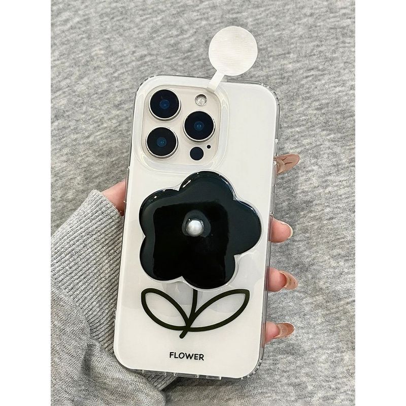 Phong Cách Hàn Quốc Đơn Giản Đơn Giản Dòng Note Hoa Đứng Thích Hợp Cho Apple 17Air Ốp Điện Thoại 16promax15 / 14 Mới 13
