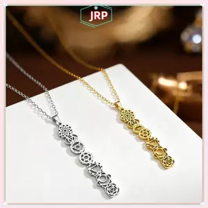 JRP Thép không gỉ 7 Luân Xa Mặt Dây Chuyền Nelace Yoga Trang Sức Cho Sự Cân Bằng Tâm Linh Thiền JRP