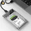 {TB & Bag} Ổ cứng gắn ngoài trong suốt 2,5or3.0 Inch HDD SSD Micro-b sang USB3.1 4TB Ổ cứng có thể gập lại Máy tính xách tay UASP SATA III.