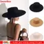 SAVORBOX Nữ Flatcap, Mũ nỉ màu trơn phong cách Hepburn, Vành rộng Retro Mũ Panama Nhà thờ