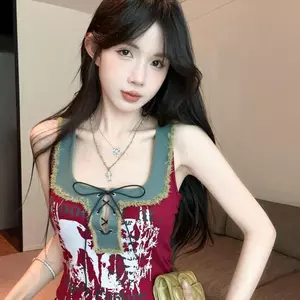 Áo yếm Denim không tay Hot Girl mùa hè dành cho nữ
