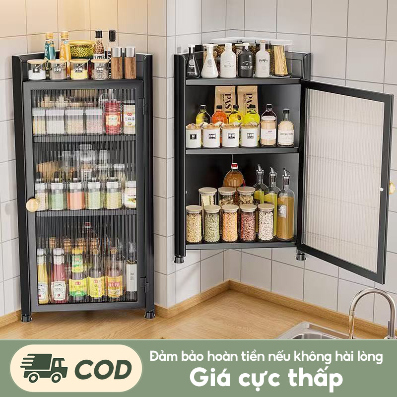 Tủ đựng góc bếp vững chãi Treo Tường Kệ góc bếp thép carbon chịu tải nặng
