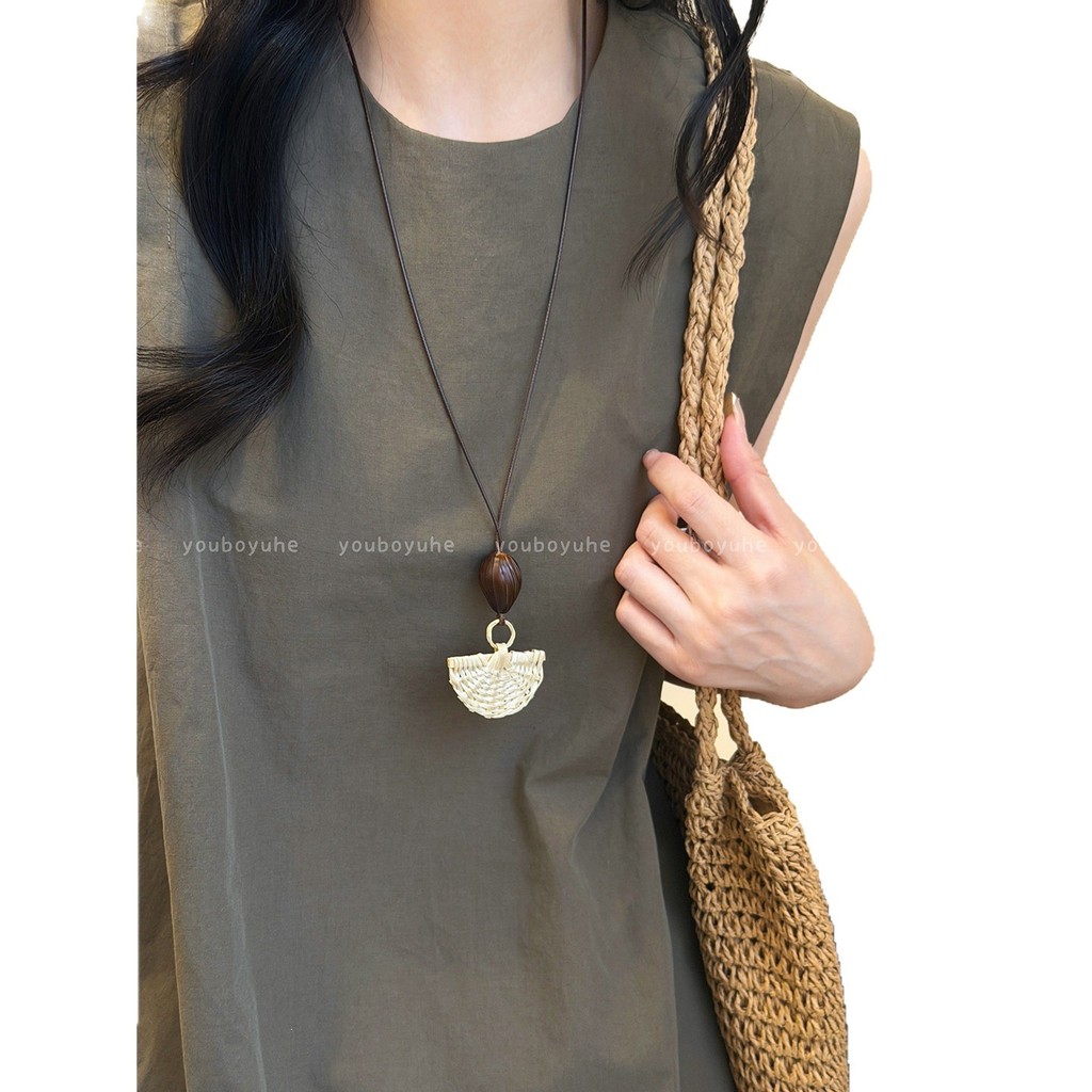 2026 Phong Cách Mới Mùa Hè Bờ Biển Kỳ Nghỉ Phong Cách Mặt Dây Chuyền Bohemian Mây Hình Học Vòng Cổ Nữ