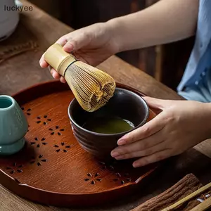 Luckyew Trà Nhật Bản Matcha Whisk (Chasen) Muỗng Trà (Chashaku) Trà Matcha TQ