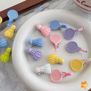 Một Cặp Mùa Thể Thao Cầu Lông Raet Kẹp Tóc Cá Tính Dễ Thương Nổ Kẹp Mũ Bé Gái Sáng Tạo Phụ Kiện Tóc Trẻ Em Đồ Trang Trí Mới