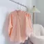 Áo sơ mi sọc màu cam phong cách cổ điển mùa hè Áo khoác chống nắng nữ