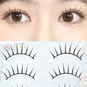 Lông mi giả thân cứng C Curl Bundle Effect Lông mi đen côn tự nhiên