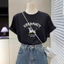 （Giao hàng 24h）Angela Áo thun nữ tay ngắn in hình cá tính ,Áo phông nữ chất thun cotton dày dặn mát mẻ, phom rộng