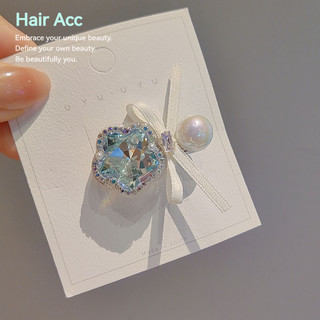 Nhỏ Kim Cương Giả Nơ Bên Mỏ Vịt Kẹp Mini Nổ Kẹp Pha Lê Kẹp Tóc trán Gãy Tóc