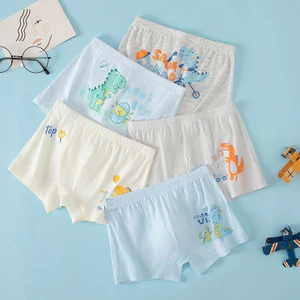 Thích hợp cho bé trai 3-8 tuổi Bộ đồ lót Cotton mềm mại, mềm mại thoáng khí.