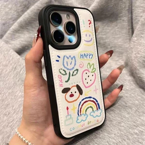 Đầy màu sắc nhỏ graffiti cho iPhone 17pro/16 trường hợp 14plus sáng tạo mới 13/11