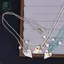 Dây thắt nút thủ công Mặt dây chuyền trái tim Nelace Dây chuyền áo len thời trang Staable Star Pearl Nelace dành cho nữ Quà tặng trang sức