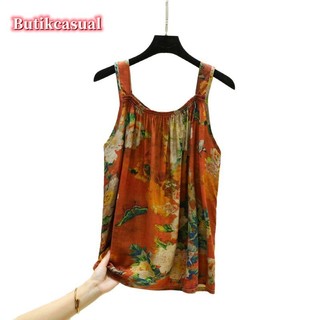 Phụ Nữ Rayon Cotton Tank Top Mùa Hè Tay Ngắn Thoáng Khí Áo Sơ Mi Chống Nắng Áo Sơ Mi