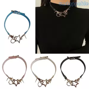 Unstop * Vòng Cổ Ngôi Sao Punk Charm Stud Vòng Cổ 90 Thẩm Mỹ Cosplay Đảng Chokers