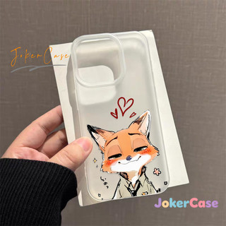 Ốp Cho IPhone 17 16 11 15 12 14 13 Pro Max 16 14 7 8 15 Plus XR X XS Max Air SE 2020 Vỏ sò đôi cáo và thỏ lãng mạn