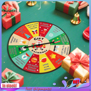 HAN _ [Trò chơi Giáng sinh gia đình vui nhộn] Bộ trò chơi này bao gồm bảng quay bằng gỗ theo chủ đề Giáng sinh in họa tiết hành động quà tặng khác nhau và máy quay nhựa Người chơi thay phiên