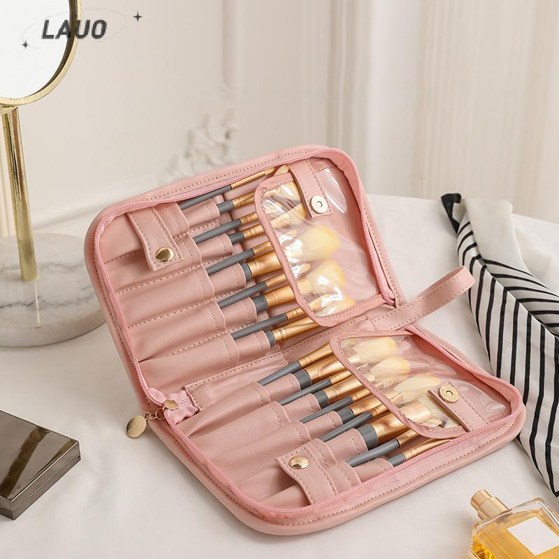 Hộp đựng cọ trang điểm Springevenstar Hộp đựng cọ trang điểm Du lịch Túi đựng mỹ phẩm chống thấm nước Đứng lên Cốc trang điểm có thể gập lại có dây kéo Túi đựng cọ trang điểm Springevenstar