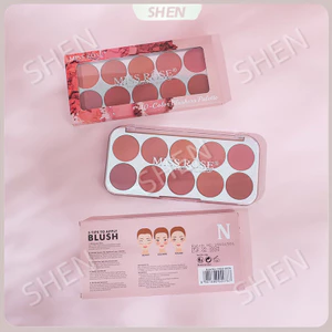 MISSROSE Bảng phấn má hồng mười màu Matte Natural Easy-to-Color Đa chức năng Vitality Blush Palette